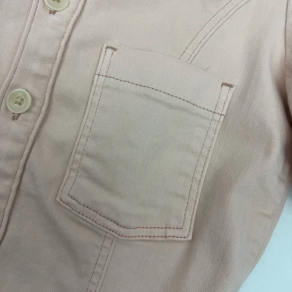 Pilcro X Anthropologie The Kit Utility Romper Pink Rose Denim Blush Coverall